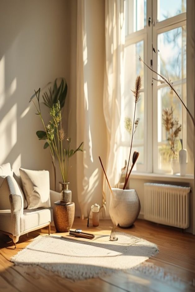Editorial home photo for Using Flimsy Brushes, natural light, realistic styling, no text overlay