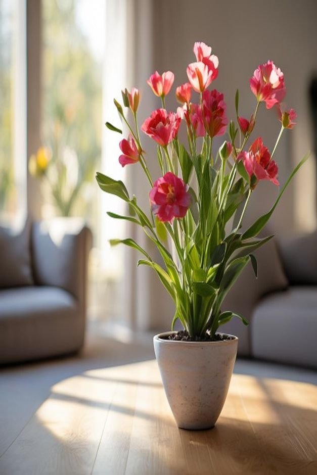 Editorial home photo for Bringing Your Flower Pot Painting to Life, natural light, realistic styling, no text overlay