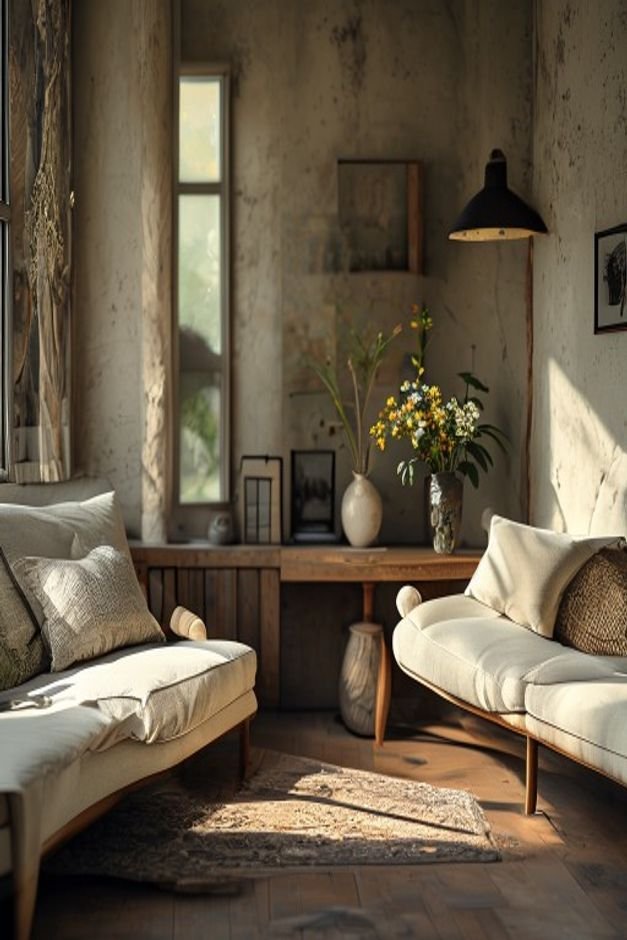 Editorial home photo for A Touch of Antiquing or Distressing, natural light, realistic styling, no text overlay