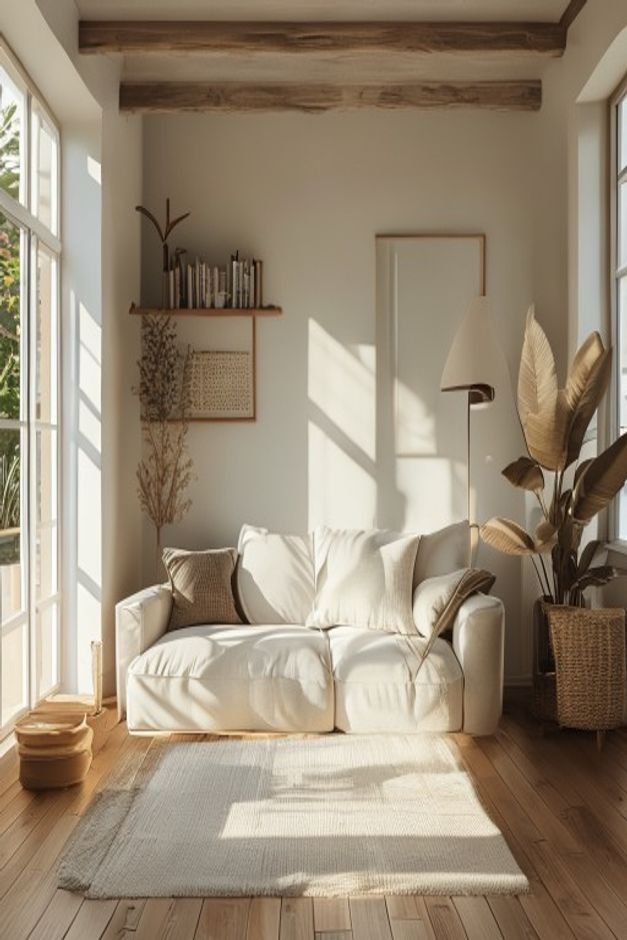 Editorial home photo for The Power of a Clean Base, natural light, realistic styling, no text overlay