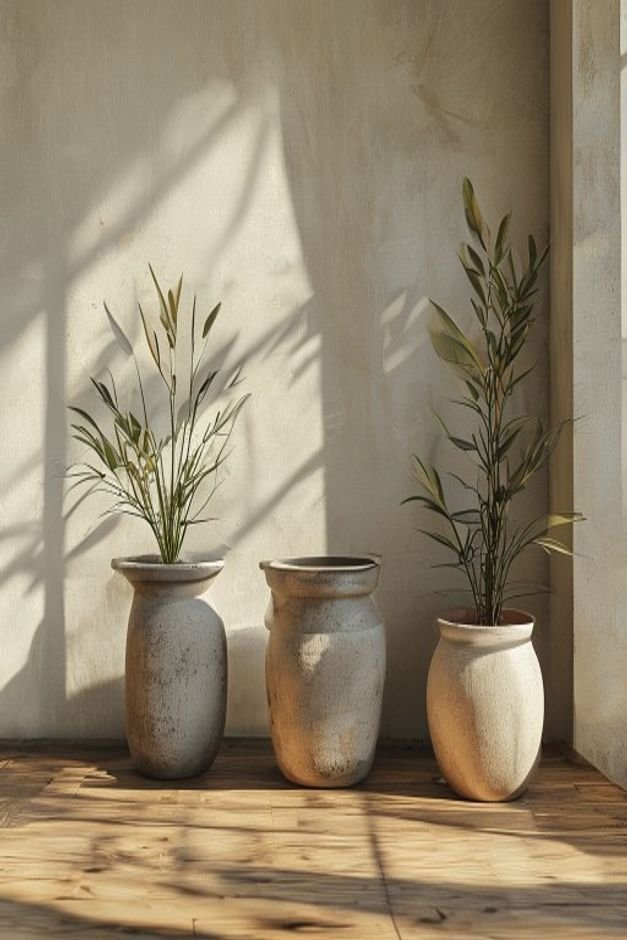 Editorial home photo for Making Your Painted Pots Stand Out, natural light, realistic styling, no text overlay