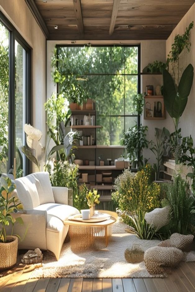 Editorial home photo for Sustaining Your Cohesive Garden Style, natural light, realistic styling, no text overlay
