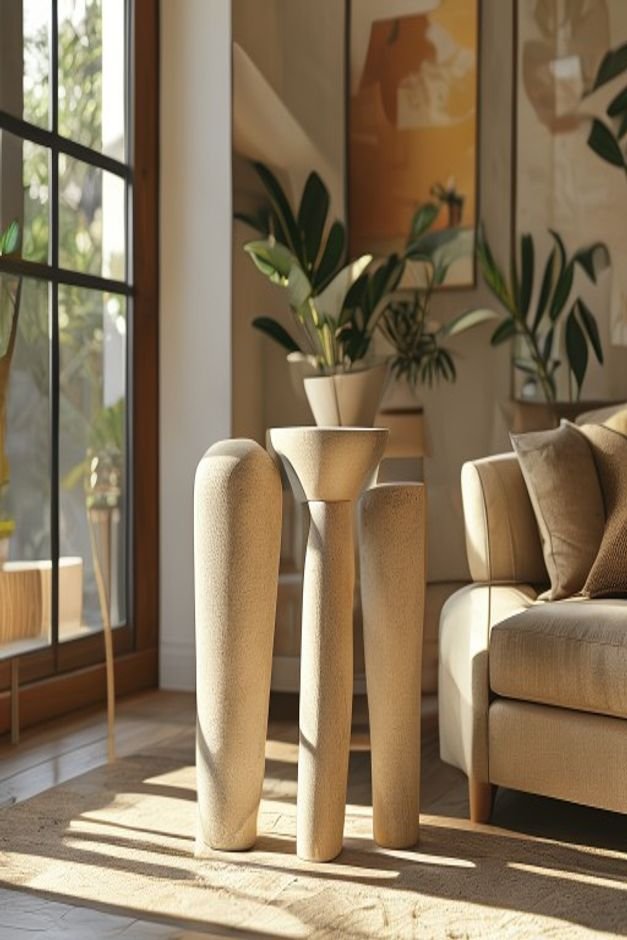 Editorial home photo for 9. Elevate with Legs or Pedestals, natural light, realistic styling, no text overlay