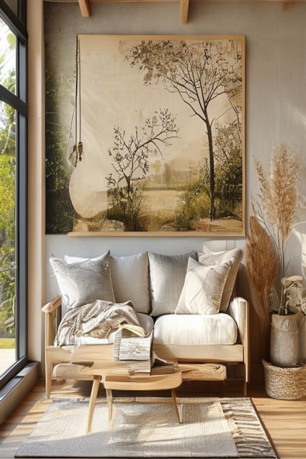 Editorial home photo for 15. Decoupage with Outdoor-Safe Paper, natural light, realistic styling, no text overlay