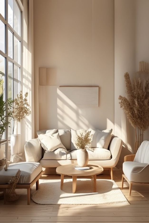 Editorial home photo for 18. Consider a Uniform Color Palette, natural light, realistic styling, no text overlay