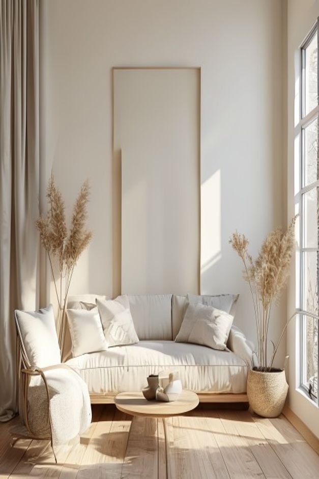 Editorial home photo for Intentional Mirror Wall Decor, natural light, realistic styling, no text overlay