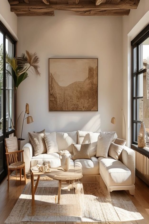 Editorial home photo for Creating a Confident Focal Point, natural light, realistic styling, no text overlay