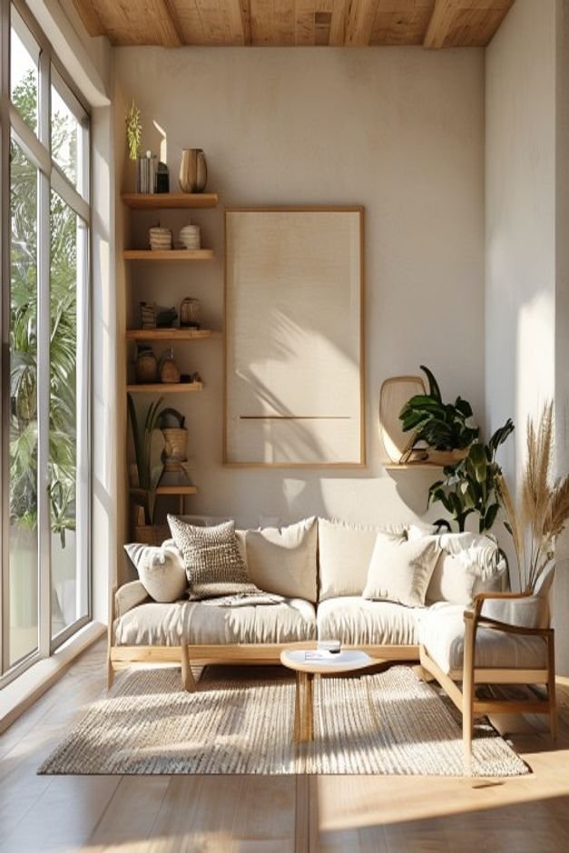 Editorial home photo for Creating a Confident Focal Point, natural light, realistic styling, no text overlay