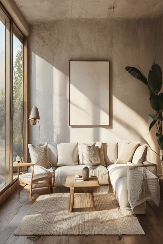 Editorial home photo for 9. Choosing Impersonal Art, natural light, realistic styling, no text overlay