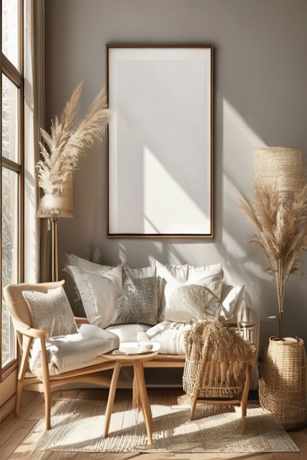 Editorial home photo for 9. Framed Photography Collections, natural light, realistic styling, no text overlay