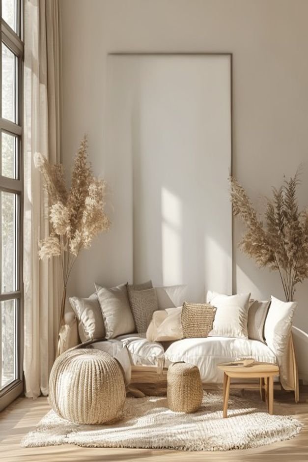 Editorial home photo for Intentional Mirror Wall Decor, natural light, realistic styling, no text overlay