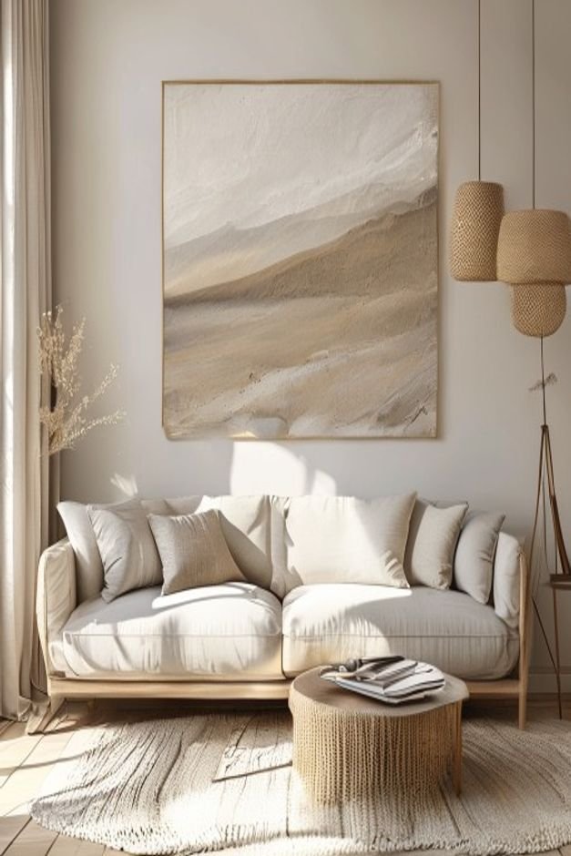 Editorial home photo for Conclusion: Your Above Sofa Wall Decor, natural light, realistic styling, no text overlay