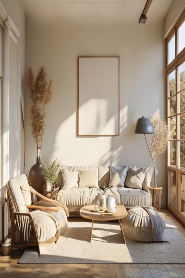Editorial home photo for 12. Think Beyond the Frame, natural light, realistic styling, no text overlay