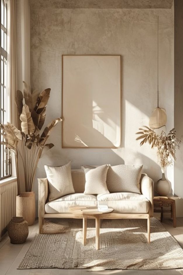 Editorial home photo for The Art of Intentional Room Decor, natural light, realistic styling, no text overlay